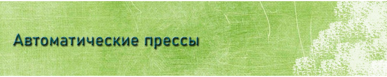 Автоматические прессы Автоматические прессы